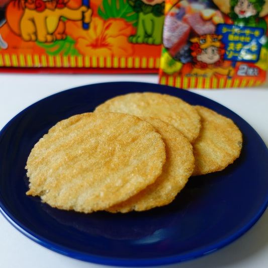 ポテトスナック シークワサーを効かせたステーキソース風味 16枚入り(2枚×8袋)