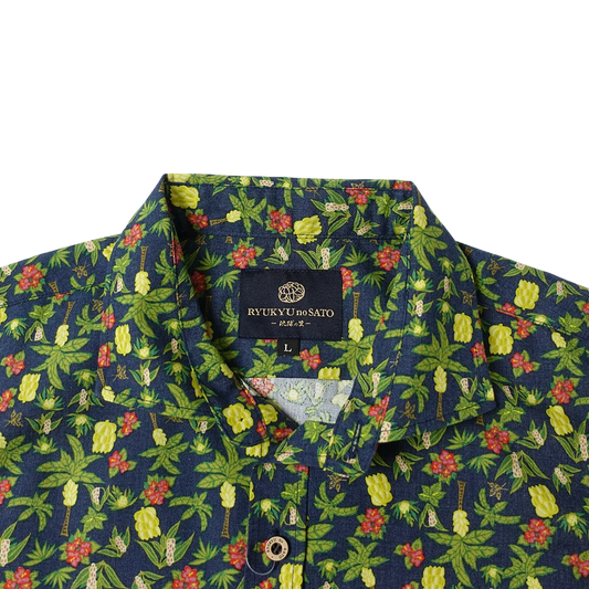 Men’s かりゆしウェア Jungle Okinawa (ワイドカラー)