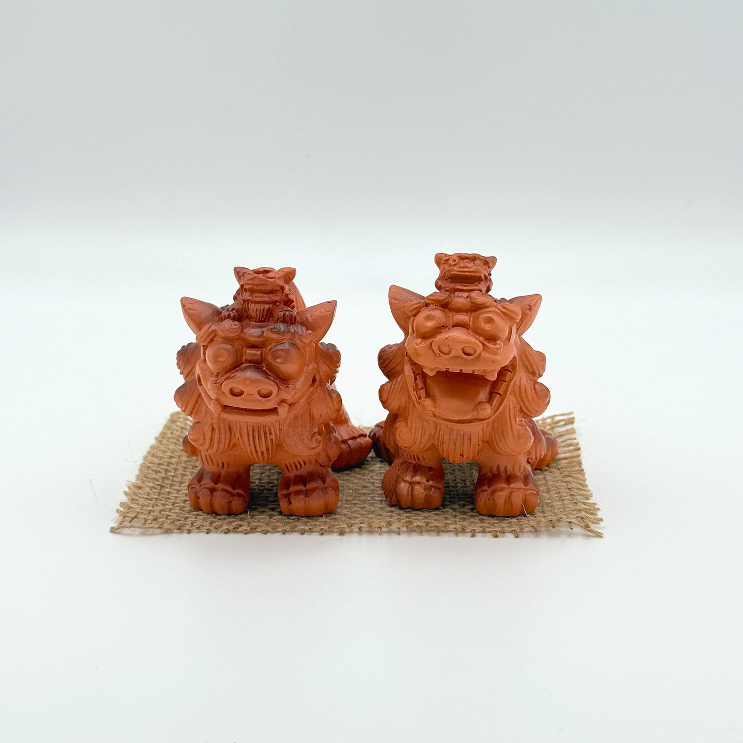 幸福の親子シーサー