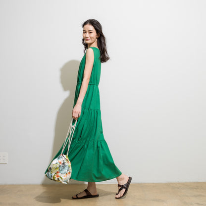 THIDA BREEZE クルーネックティアードワンピース