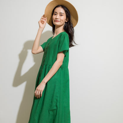 THIDA BREEZE 半袖ティアードワンピース