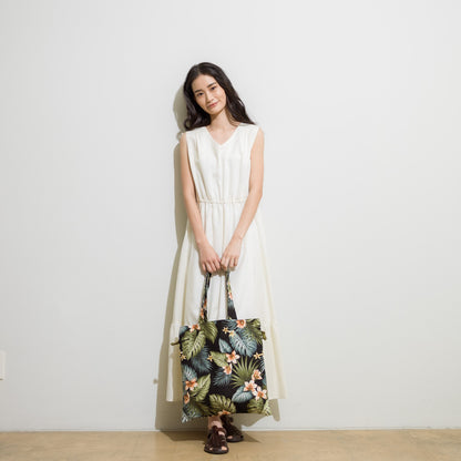 THIDA BREEZE Vネックティアードワンピース