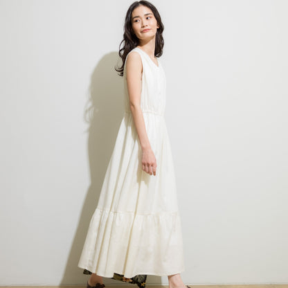 THIDA BREEZE Vネックティアードワンピース