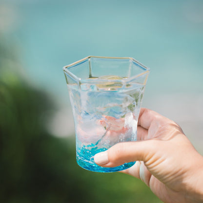 RYUKYU GLASS WORKS 海風 オキナワオーシャン 六角グラス