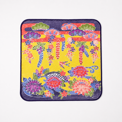 紅型柄ガーゼタオル（藤）