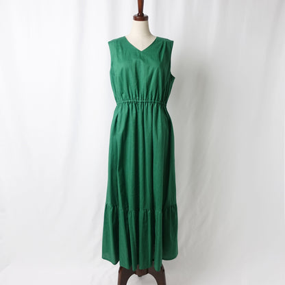 THIDA BREEZE Vネックティアードワンピース