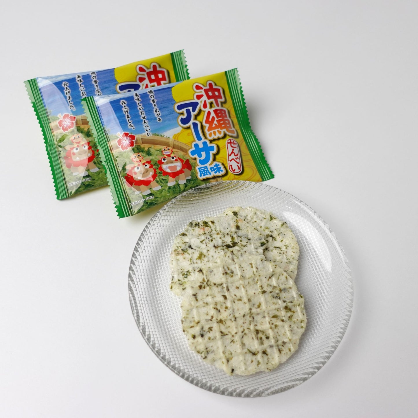 沖縄アーサ風味せんべい(大) 36枚入り(3枚×12袋)