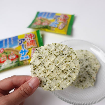 沖縄アーサ風味せんべい(小) 18枚入り(3枚×6袋)
