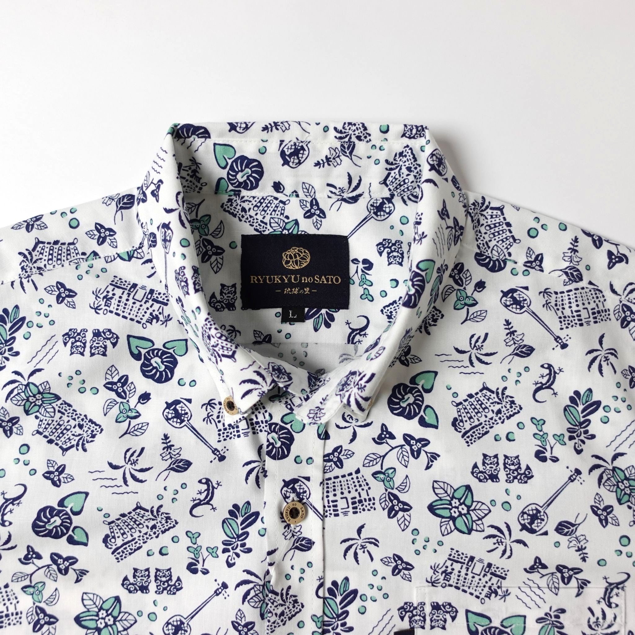 Men's かりゆしウェア UCHINA- | 沖縄南風堂 – 沖縄商店オンラインショップ
