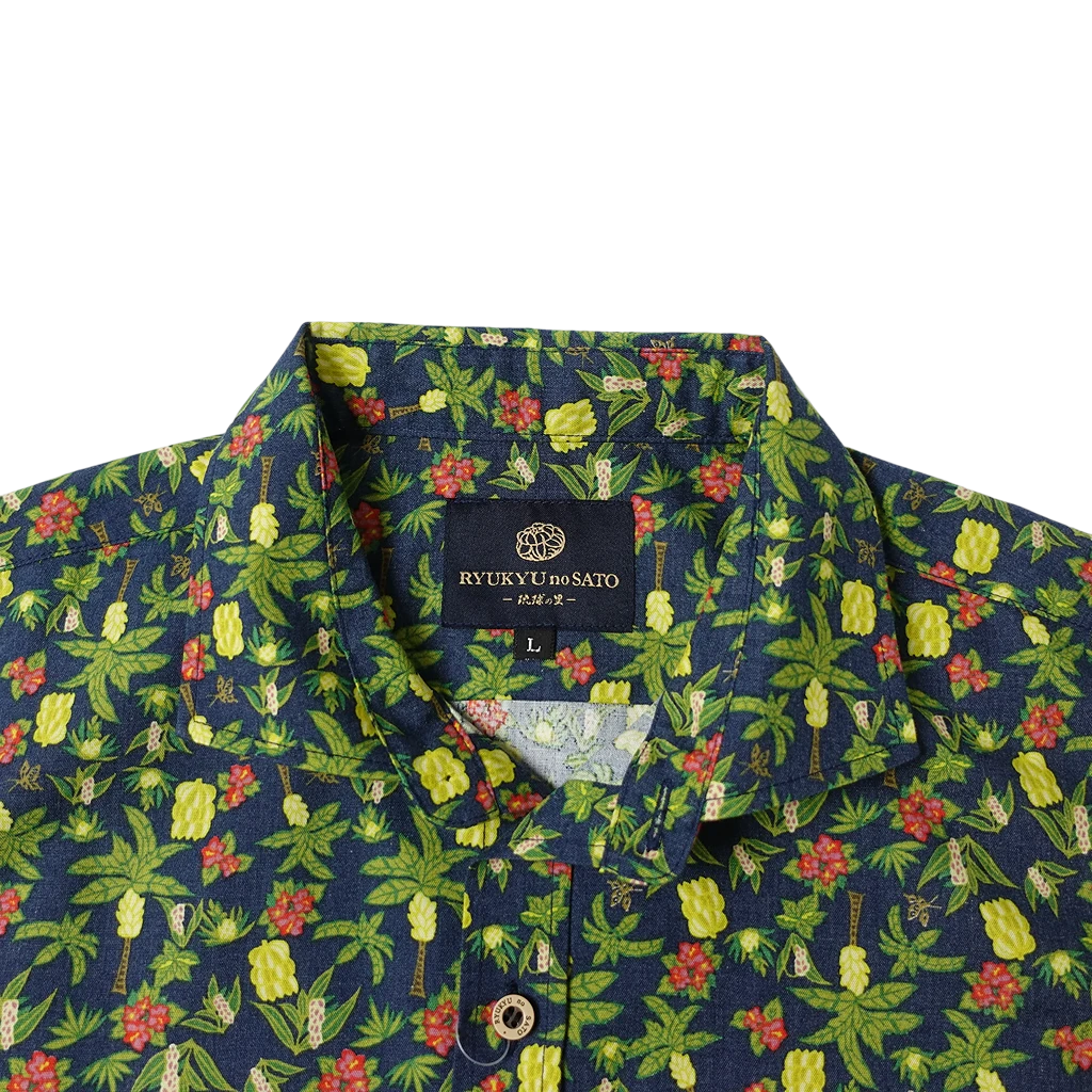 Men’s かりゆしウェア Jungle Okinawa (ワイドカラー）