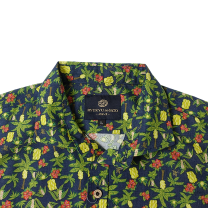 Men’s かりゆしウェア Jungle Okinawa (ワイドカラー）