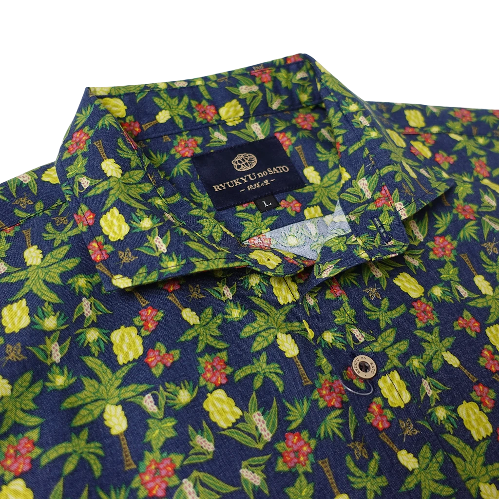 Men’s かりゆしウェア Jungle Okinawa (ワイドカラー）