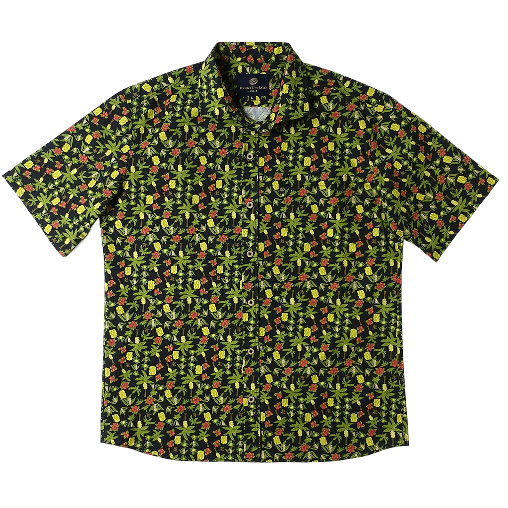 Men’s かりゆしウェア Jungle Okinawa (ワイドカラー）
