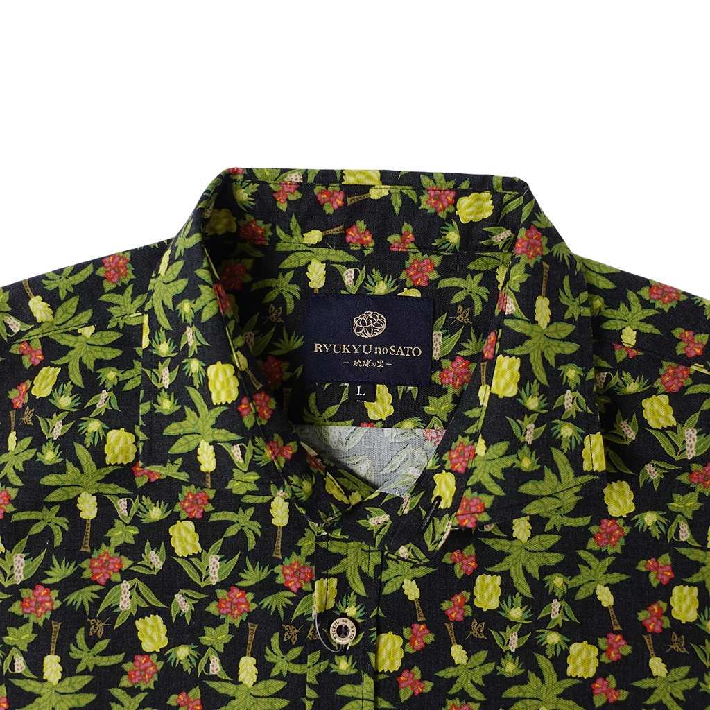 Men’s かりゆしウェア Jungle Okinawa (ワイドカラー）