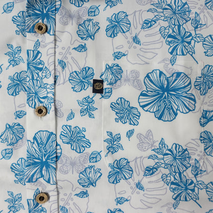 Men’s かりゆしウェア Watermark HAIBI(ワイドカラー）