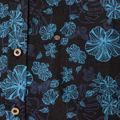 Men’s かりゆしウェア Watermark HAIBI(ワイドカラー）