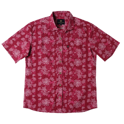 Men’s かりゆしウェア Watermark HAIBI(ワイドカラー）