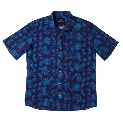 Men’s かりゆしウェア Watermark HAIBI(ワイドカラー）