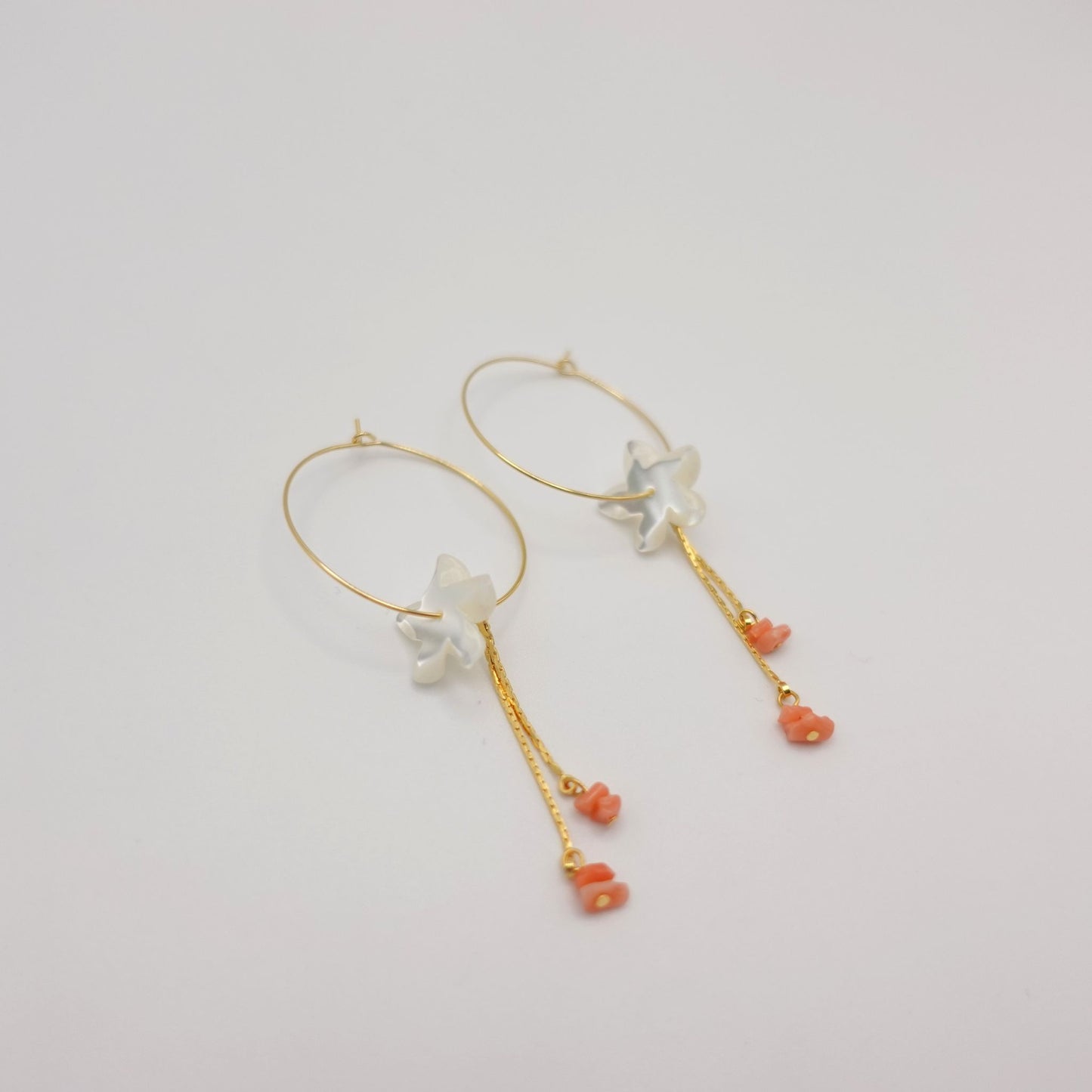 JEENAR 深海サンゴプルメリアシェルピアス