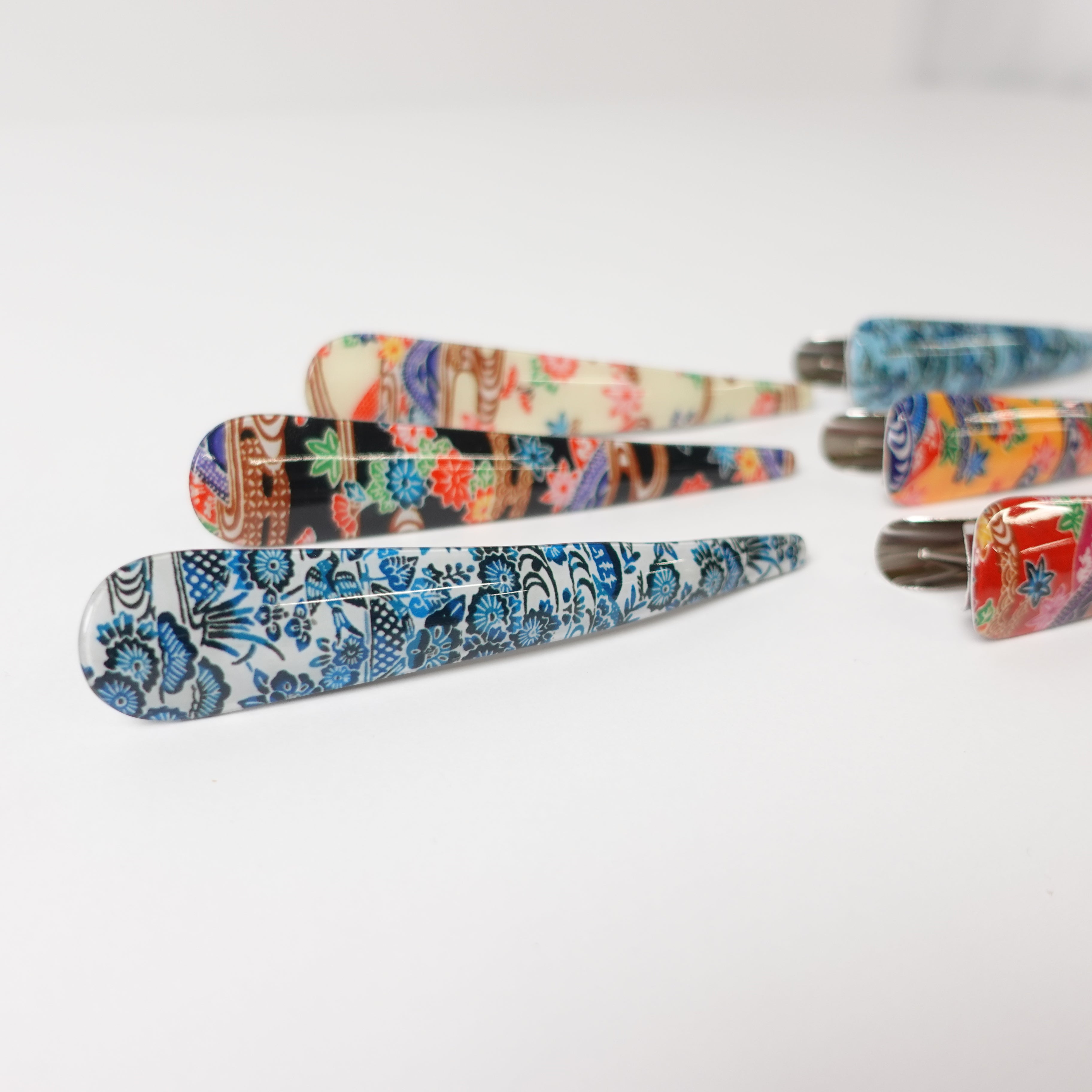 Okinawa Bingata Hair Clip | Traditional Ryukyu Pattern | 紅型柄