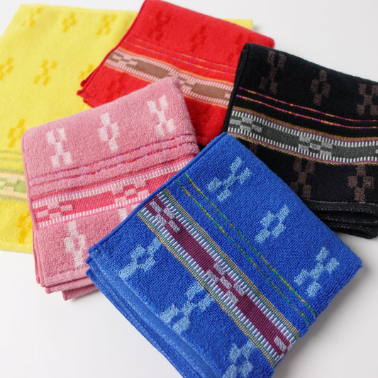 朱子織りミニタオル　ミンサー柄