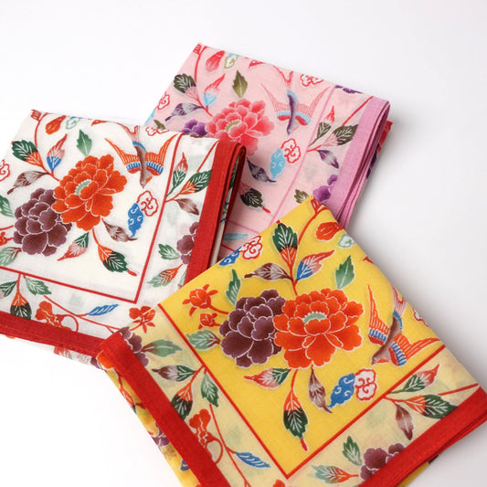 大判ハンカチ 沖縄 古紅型柄