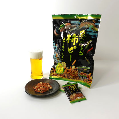 島こしょう柿ピー ステーキソース風味 16袋入り