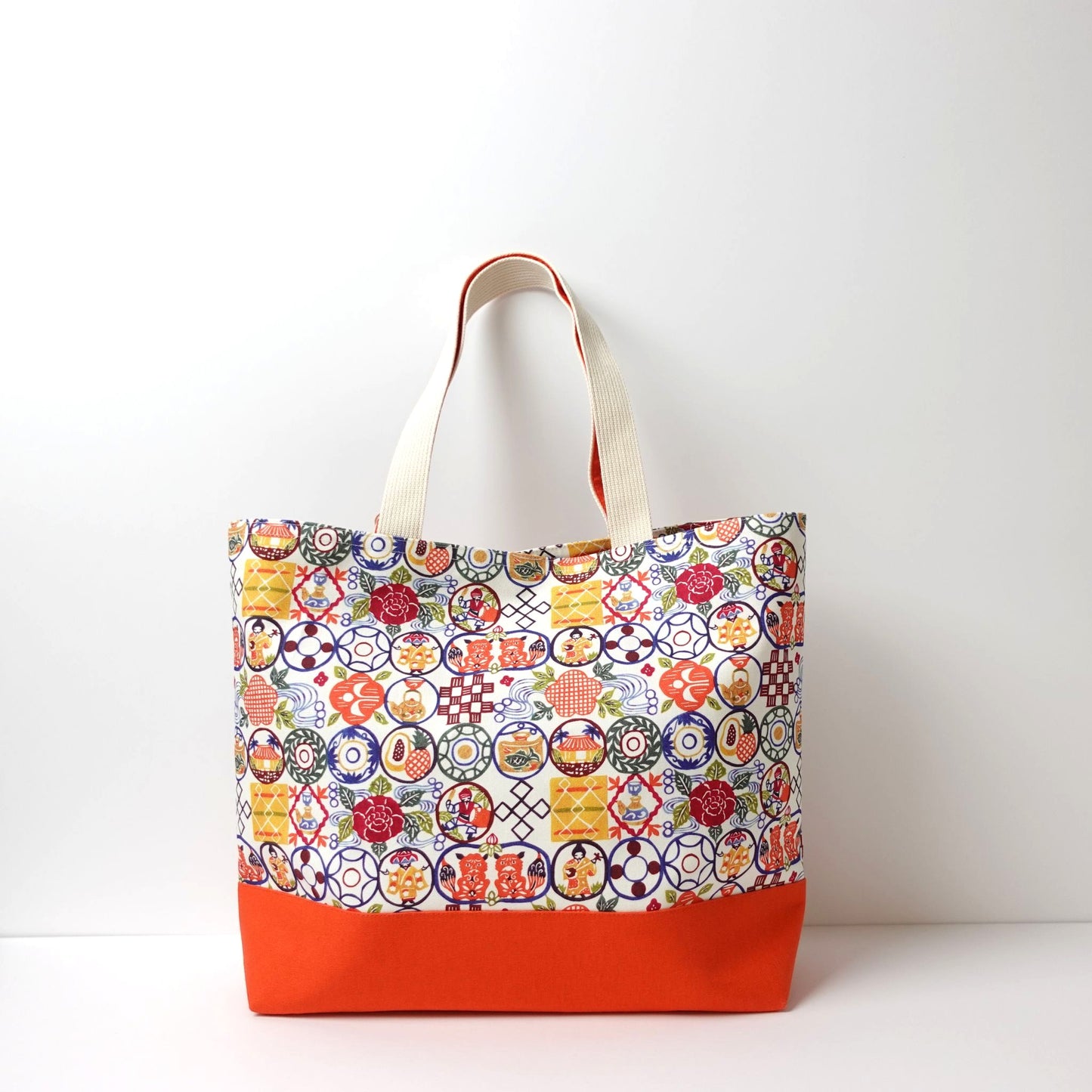 RYUKYU COLLAGE トートバッグ中(ちゃんぷるー柄)