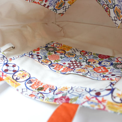 RYUKYU COLLAGE トートバッグ中(ちゃんぷるー柄)