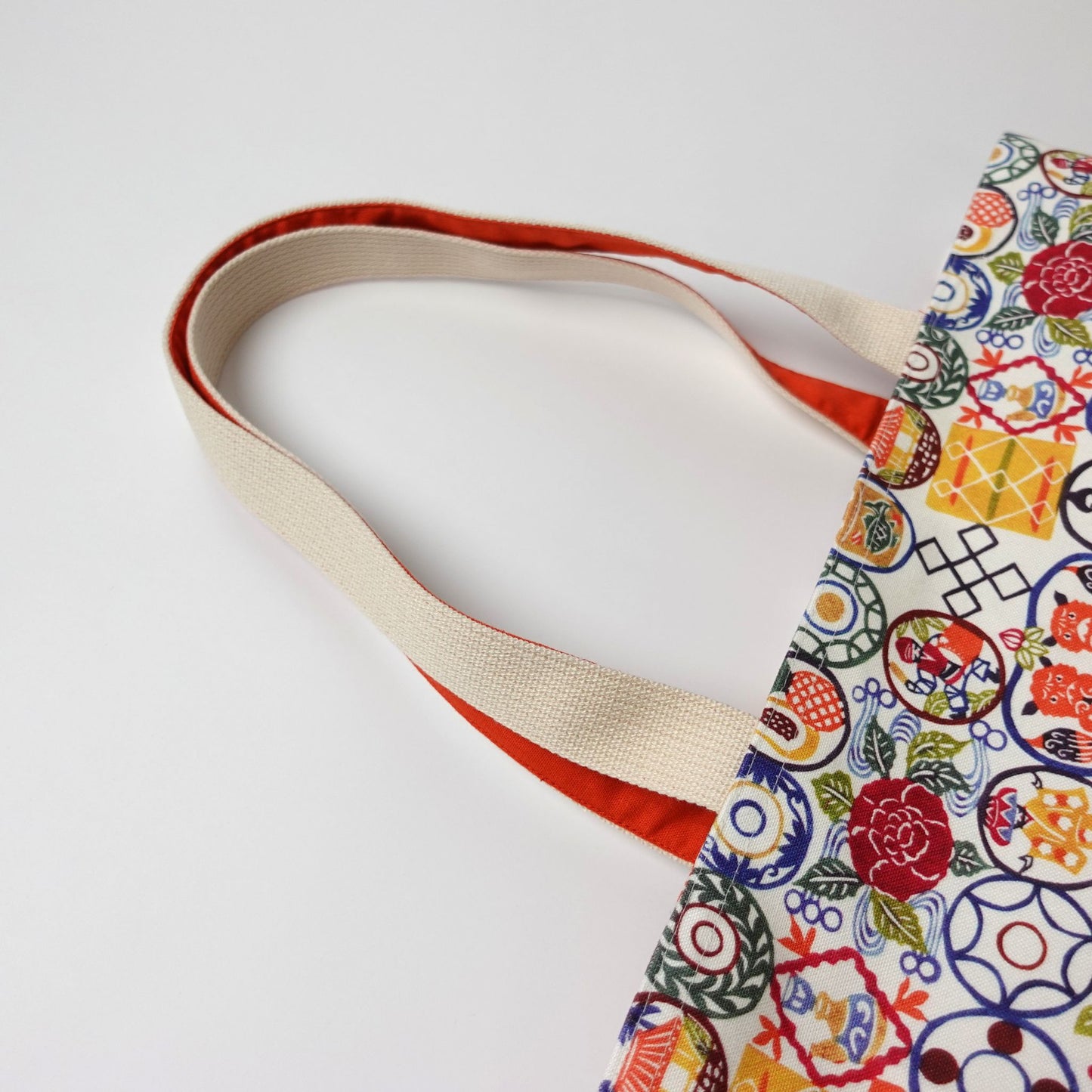 RYUKYU COLLAGE トートバッグ中(ちゃんぷるー柄)