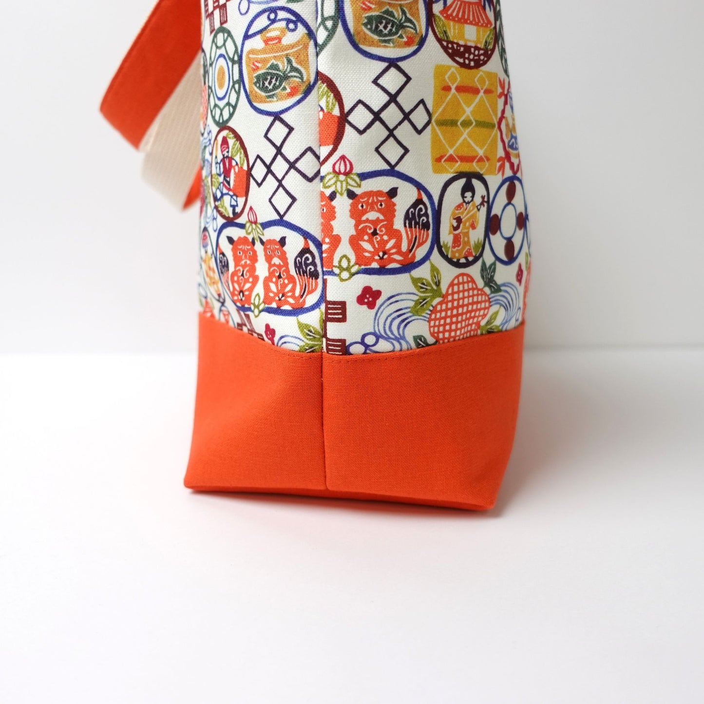 RYUKYU COLLAGE トートバッグ中(ちゃんぷるー柄)