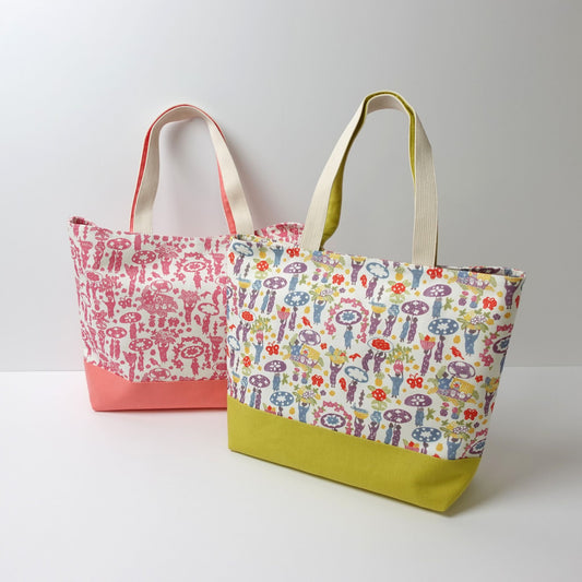 RYUKYU COLLAGE トートバッグ中(市場柄)