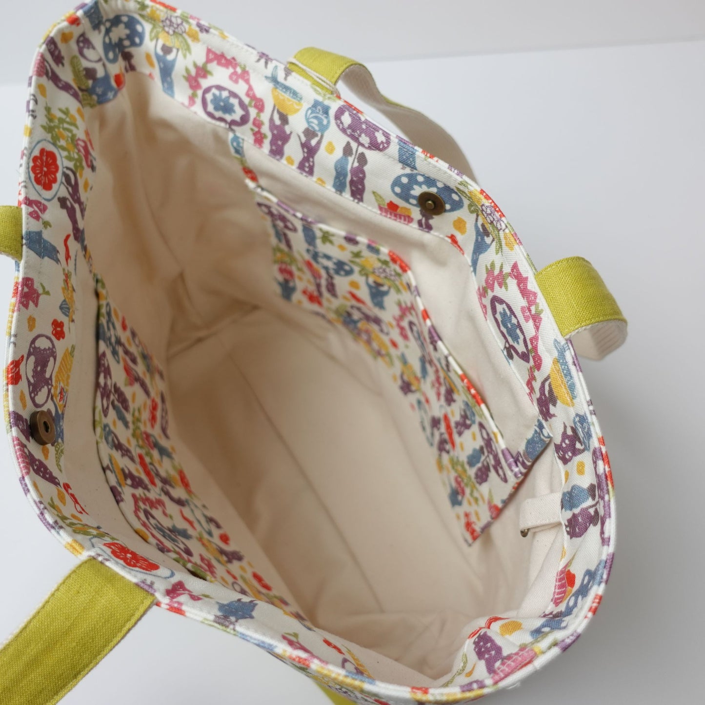 RYUKYU COLLAGE トートバッグ中(市場柄)