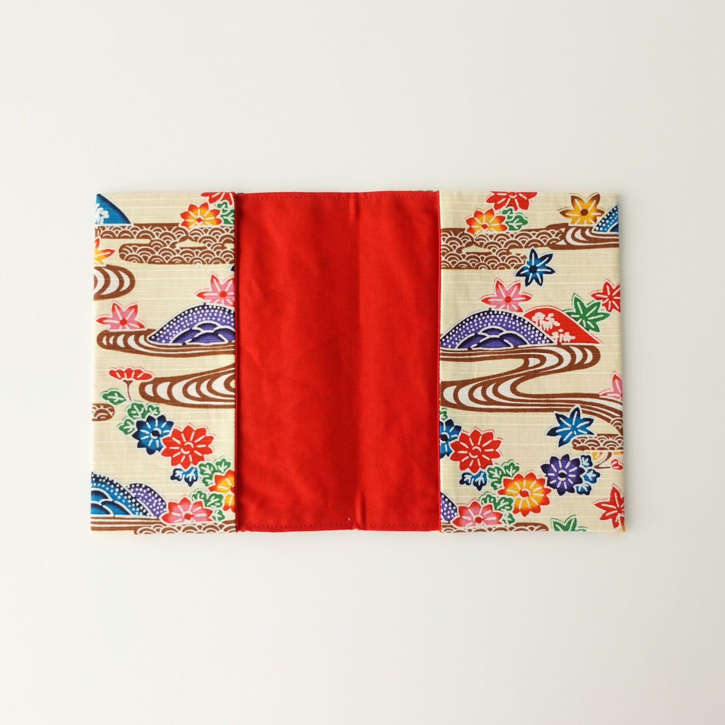 染紅型柄ブックカバー しおり付き