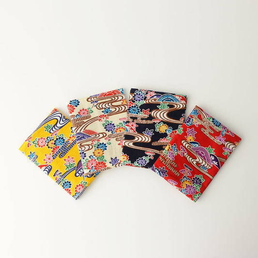 染紅型柄ブックカバー しおり付き