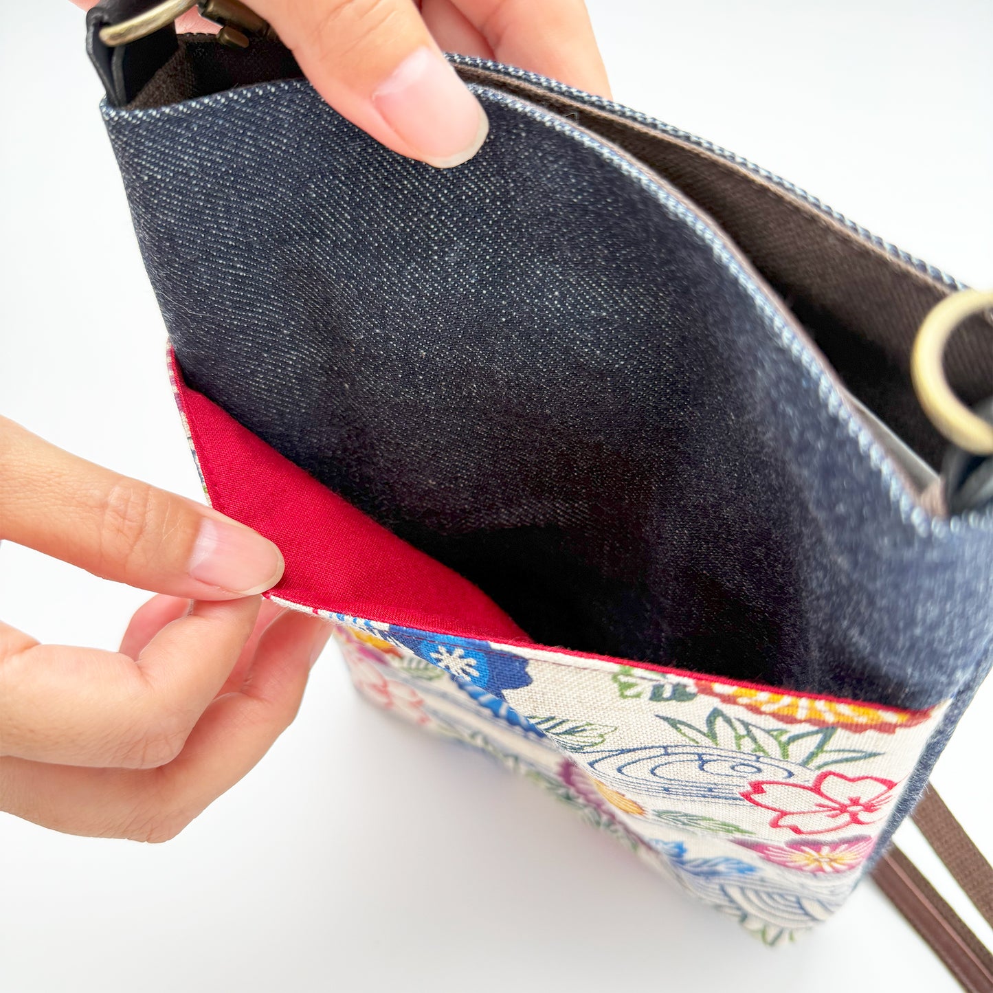 ３・７・３デニムサコッシュバッグ