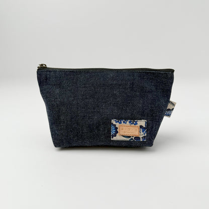 ３・７・３デニムファスナーポーチ