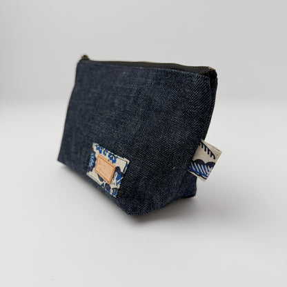３・７・３デニムファスナーポーチ