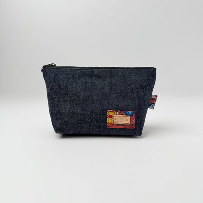 ３・７・３デニムファスナーポーチ
