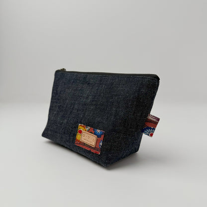 ３・７・３デニムファスナーポーチ
