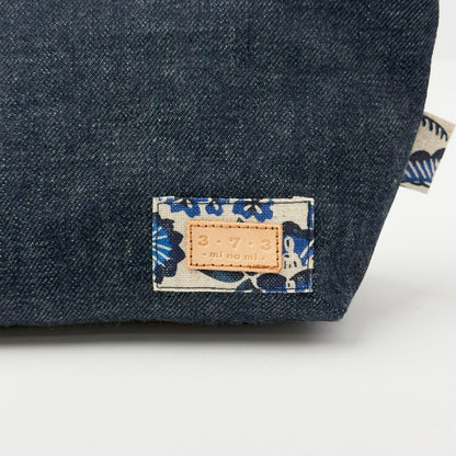 ３・７・３デニムファスナーポーチ