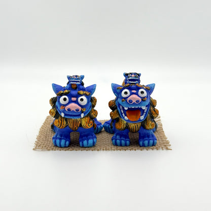 幸福の親子シーサー