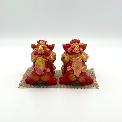 幸福の親子シーサー