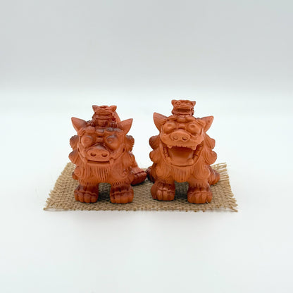 幸福の親子シーサー