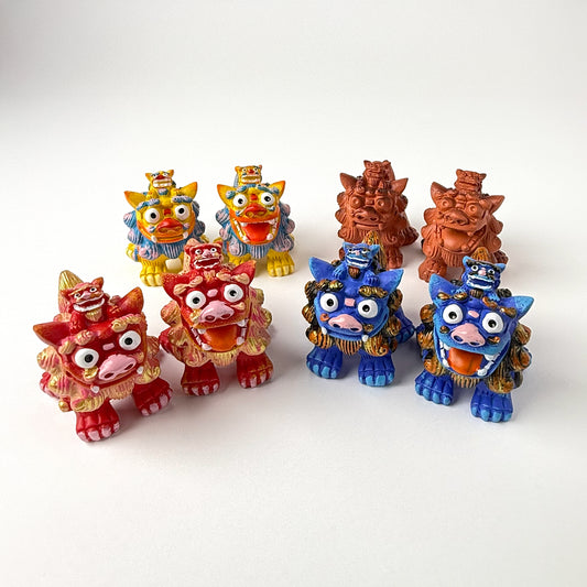 幸福の親子シーサー