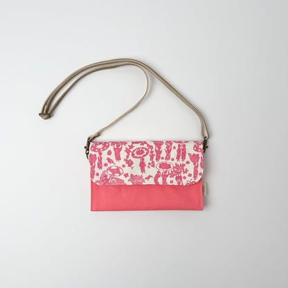 RYUKYU　COLLAGE 2way ポーチ(市場柄)