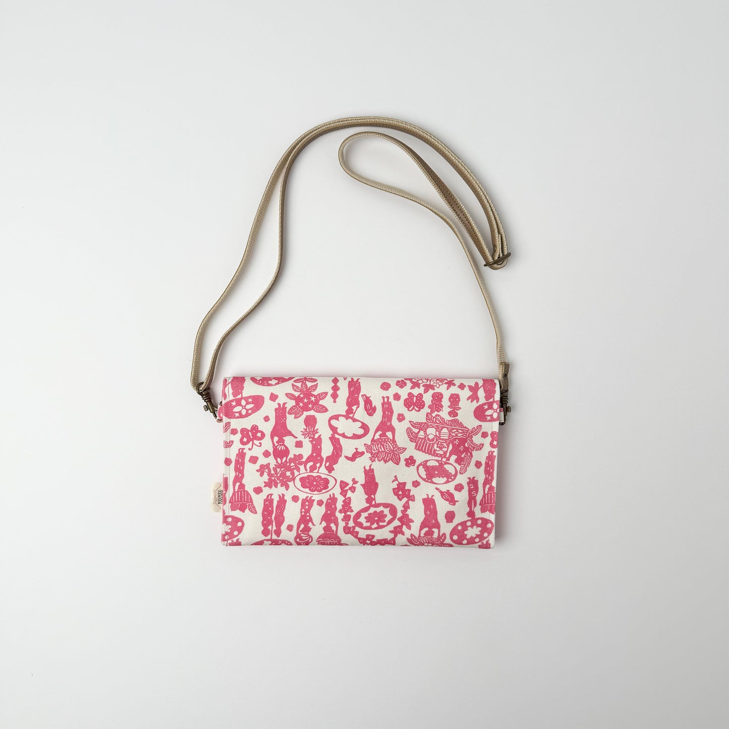 RYUKYU　COLLAGE 2way ポーチ(市場柄)