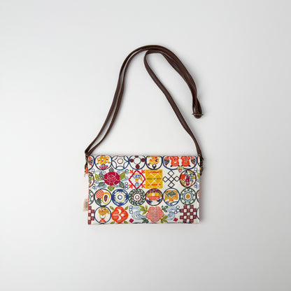 RYUKYU　COLLAGE 2way ポーチ(ちゃんぷるー柄)