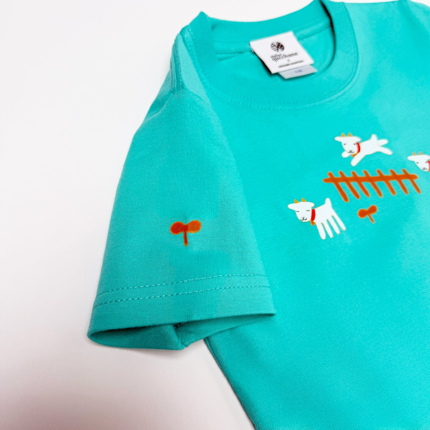 アトリエクッチャネ×沖縄南風堂 Tシャツ【ヤギ】キッズサイズ